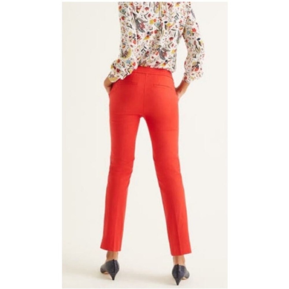 Boden Red Trousers with Patterned Lining